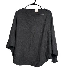 KERISMA Oversized Charcoal Gray Batwing Sleeve Sweater Top M/L